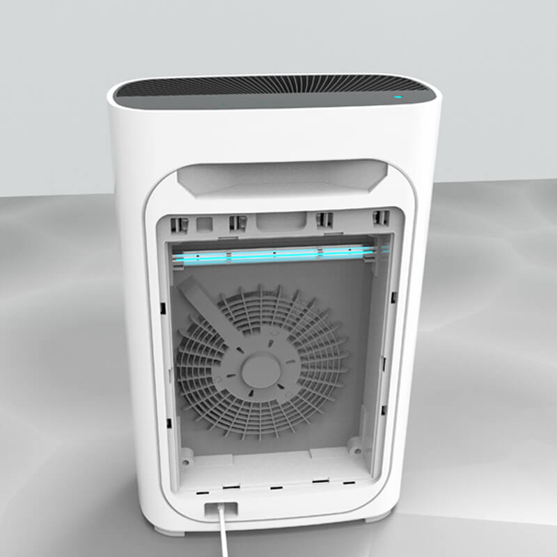 PM2.5 Sensor 4 velocidades de viento Pantalla digital Mini Purificador de aire